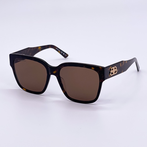 NEW BALENCIAGA BB0056S 002 WOMEN’S SUNGLASSES BALENCIAGA BB 0056S BROWN - Picture 7 of 11